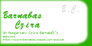 barnabas czira business card